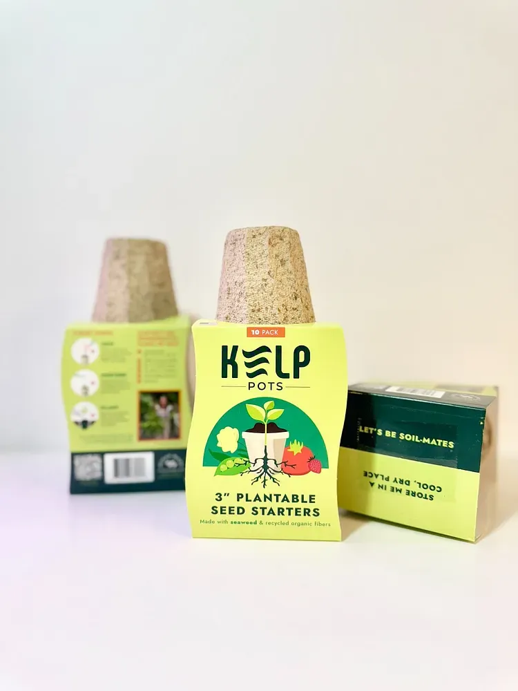 Kelp Pots in their packaging.
