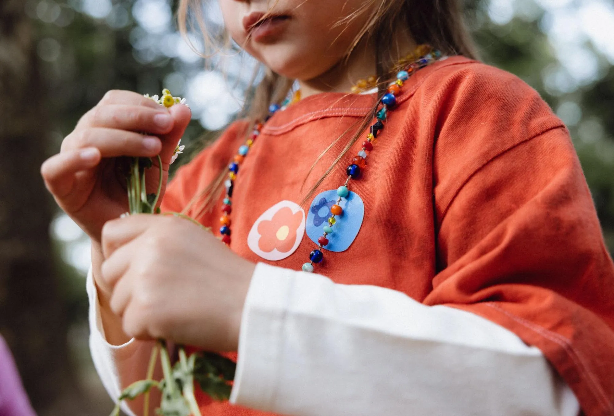 kids clothing patch on a t-shirt